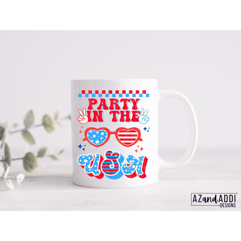 Party in the USA png, patriotic sublimation, American flag png, USA png, Retro American sublimation design, Independence Day png - 5.jpg