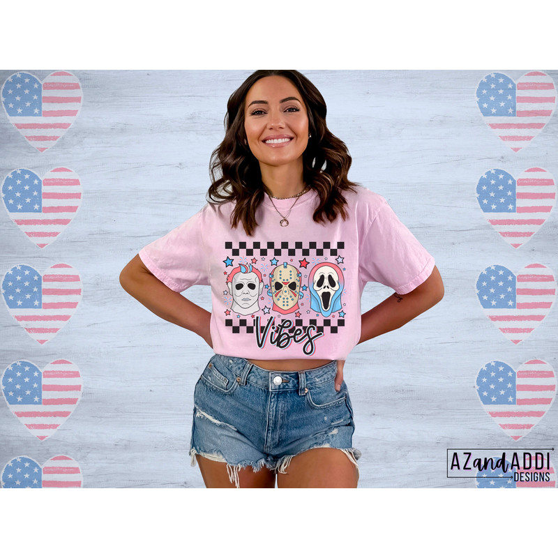 Party in the USA png, retro horror 4th of July png, retro sublimation design download, Independence Day png, digital download - 6.jpg