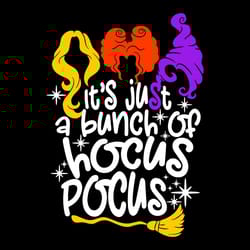 its just a bunch of hocus pocus halloween witch svg