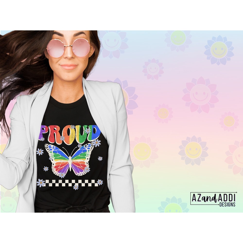 Pride Png for sublimation, LGBTQ Png, Pride Month Png, Gay Pride Design, Equality Png, Retro Butterfly Png - 3.jpg