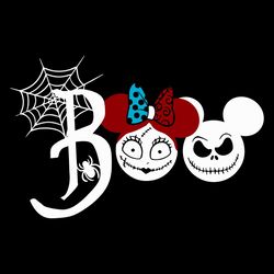 Jack And Sally Halloween Witch Boo Logo SVG