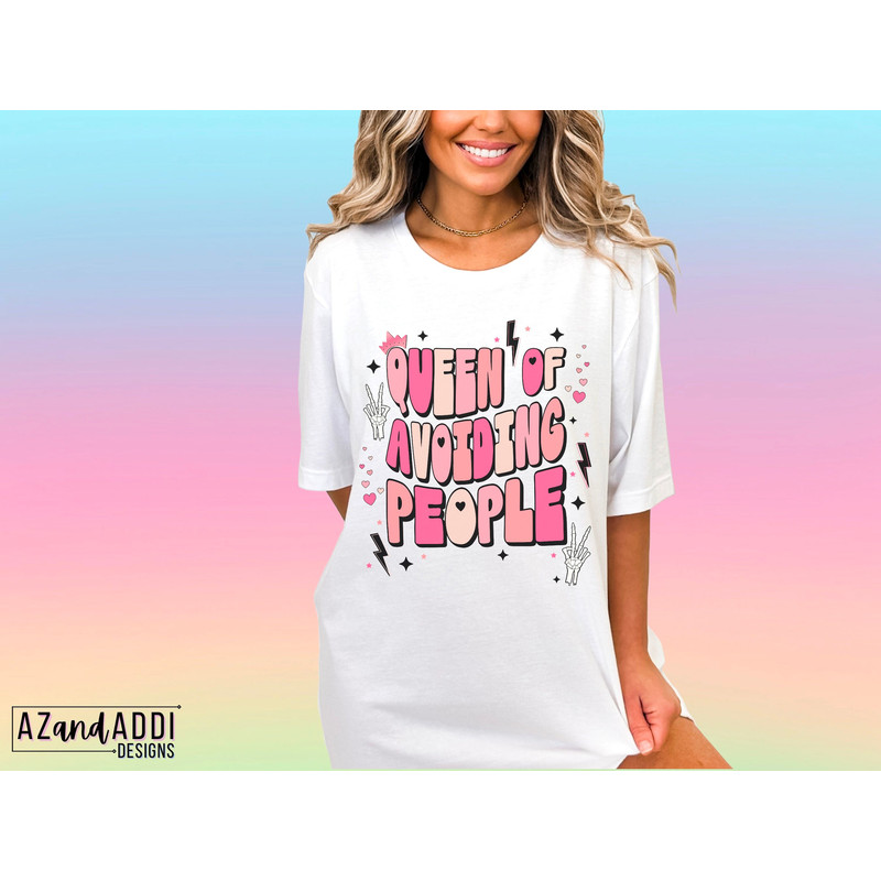 Queen of avoiding people png, anti social png, introvert png, sarcastic png, retro sublimation design, trendy funny skeleton queen hearts - 2.jpg