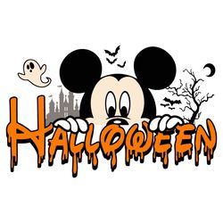 halloween disney mickey boo pumpkin bat svg