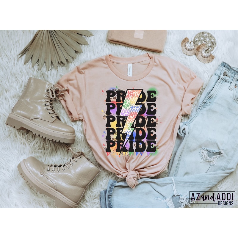 Rainbow Gay Pride Png for Sublimation, Lightning Bolt Pride Png, Rainbow paint splatter design, Pride month sublimation, LGBTQ+ sublimation - 3.jpg