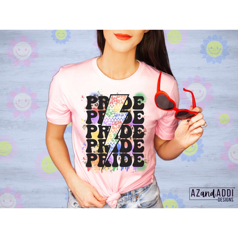 Rainbow Gay Pride Png for Sublimation, Lightning Bolt Pride Png, Rainbow paint splatter design, Pride month sublimation, LGBTQ+ sublimation - 4.jpg