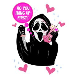 ghost face no you hang up first png, halloween ghost face calling png