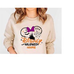 custom disney halloween 2023 sweatshirt,disneyland halloween sweatshirt,mickeys not so scary halloween,trick or treat,fa