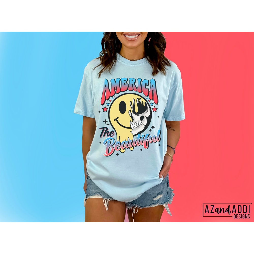 Retro 4th of July png, Independence Day shirt design, 4th of July sublimation for print, America the beautiful png, digital download - 2.jpg