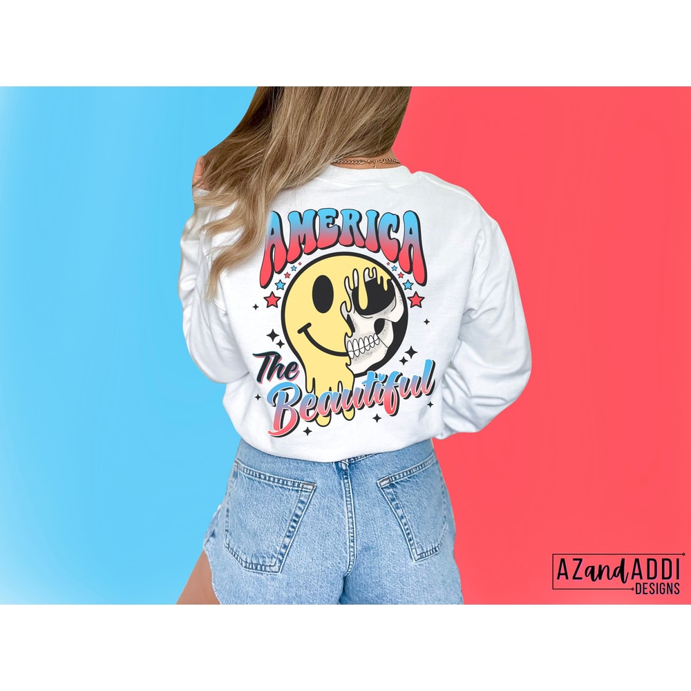 Retro 4th of July png, Independence Day shirt design, 4th of July sublimation for print, America the beautiful png, digital download - 4.jpg