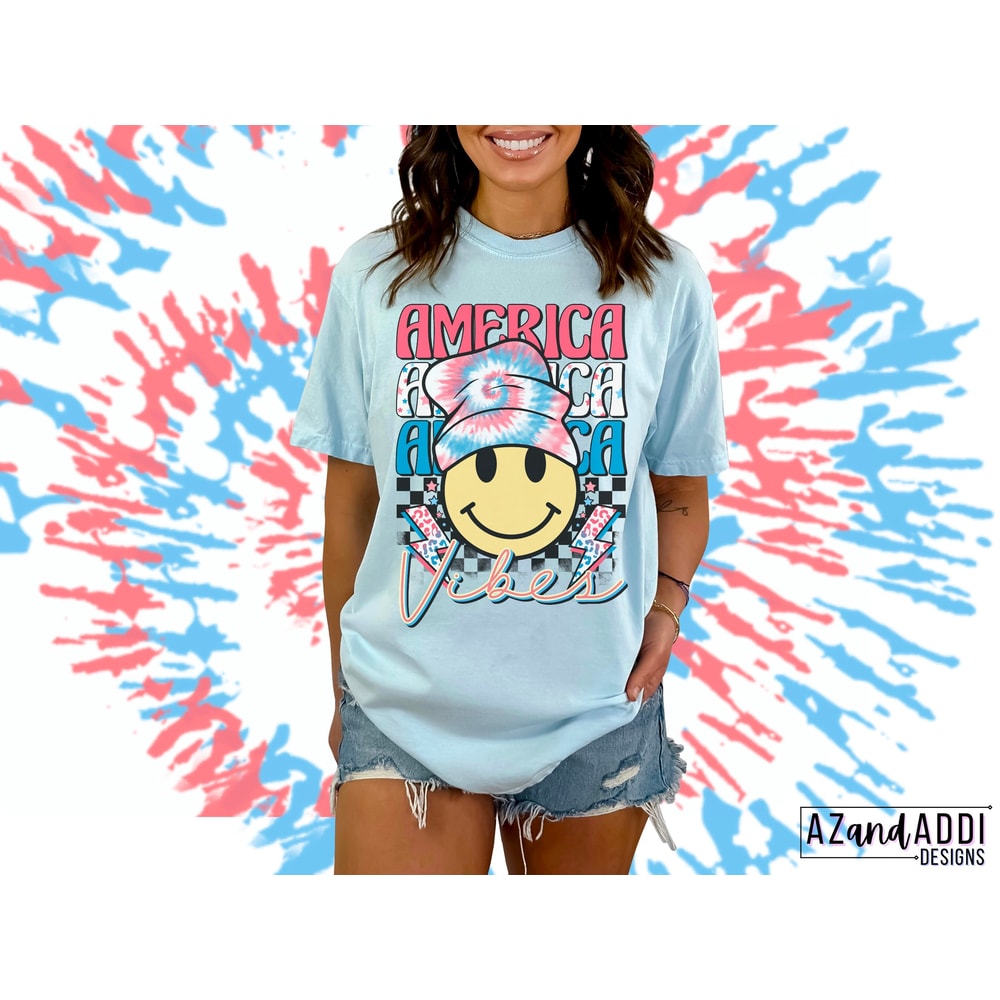Retro 4th of July smiley png for sublimation, America vibes png, retro smiley face beanie png, digital download, front and back design - 3.jpg