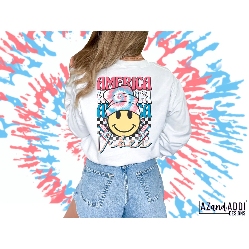 Retro 4th of July smiley png for sublimation, America vibes png, retro smiley face beanie png, digital download, front and back design - 4.jpg