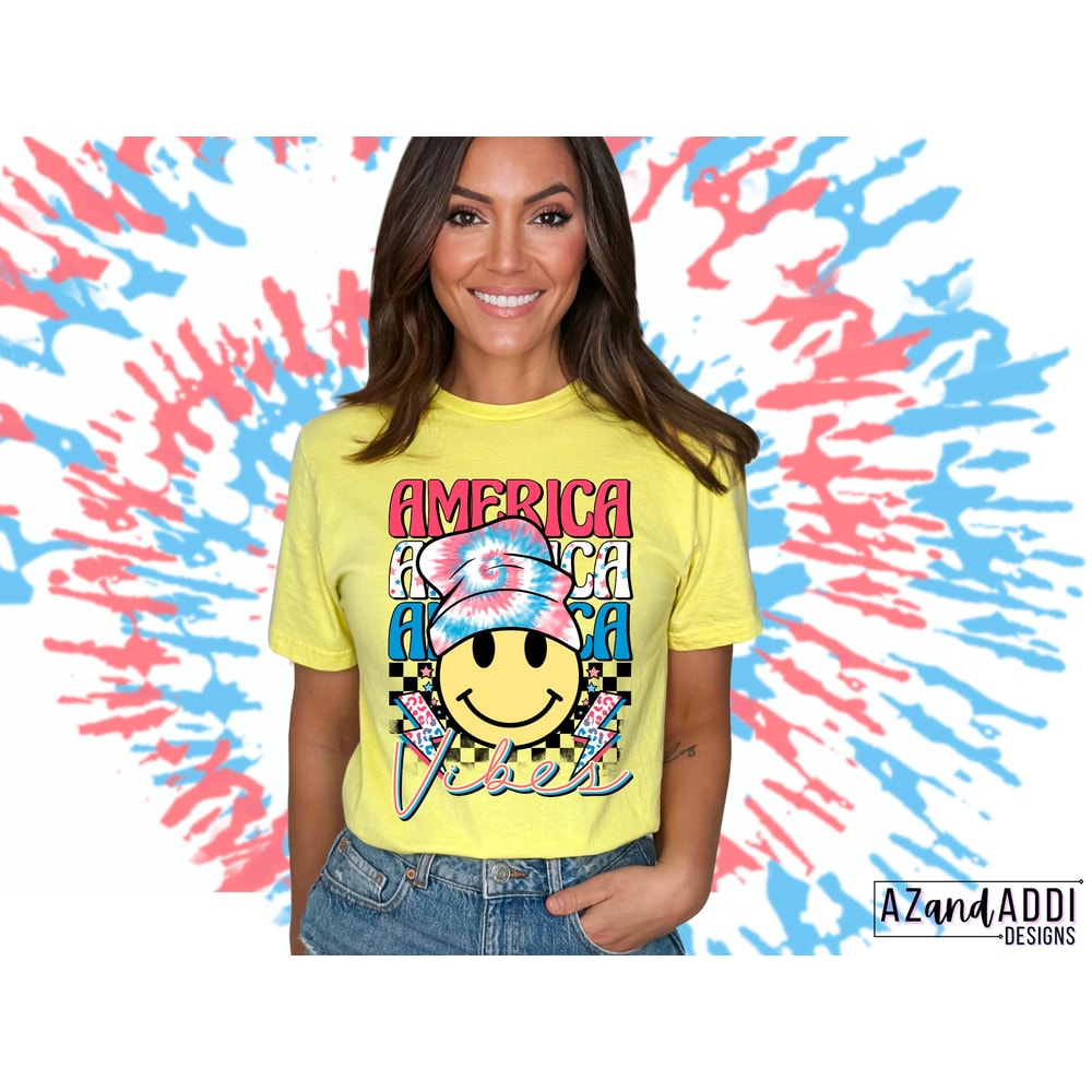 Retro 4th of July smiley png for sublimation, America vibes png, retro smiley face beanie png, digital download, front and back design - 5.jpg