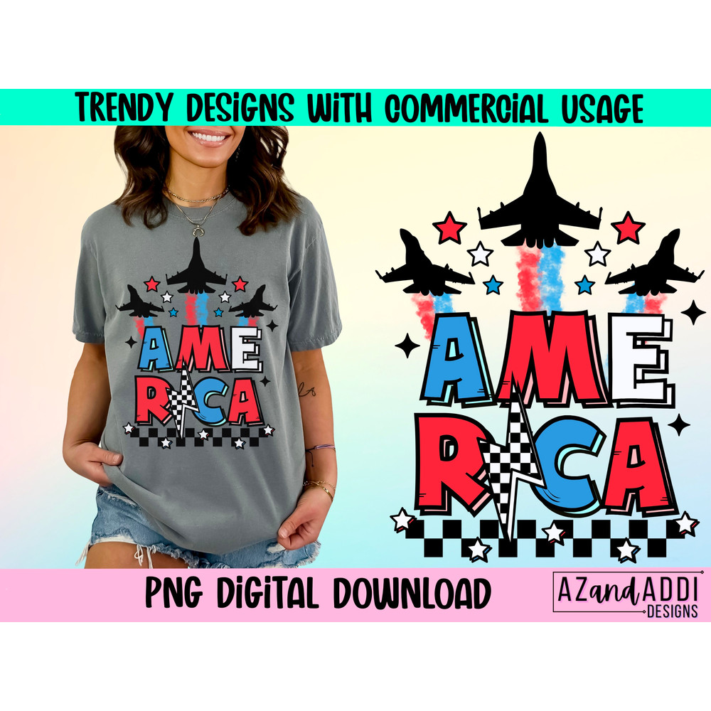 Retro America lightning bolt png, 4th of July sublimation design, Independence Day png, patriotic shirt design, digital download, retro png - 1.jpg