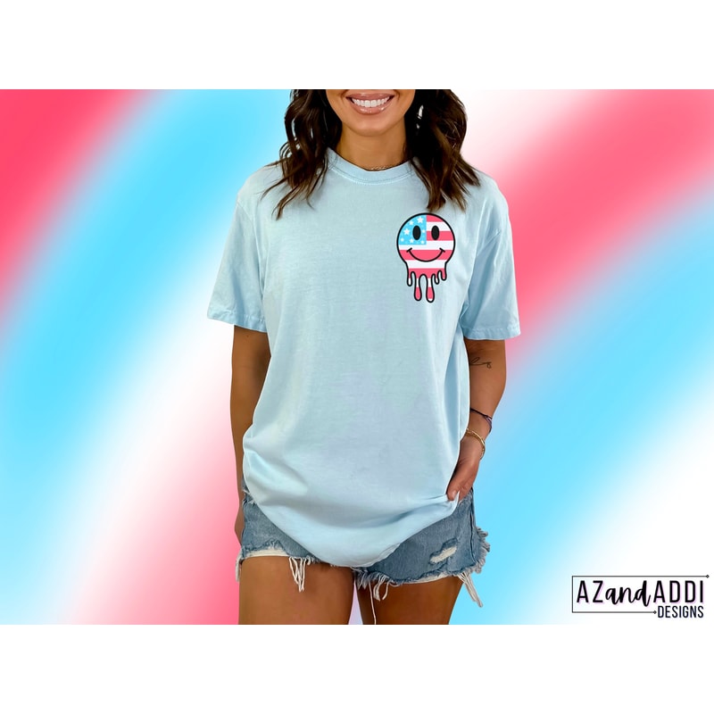 Retro American vibes png, trendy 4th of July sublimation design, thick thighs png, patriotic smiley face png, front pocket and back design - 4.jpg