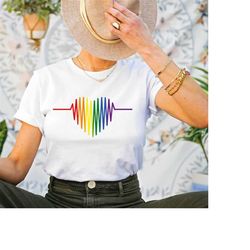 pride heartbeat shirt,lgbt gay shirt,lgbt heart shirt, rainbow pride shirt,gay pride shirt,lgbt heart shirt,pride rainbo