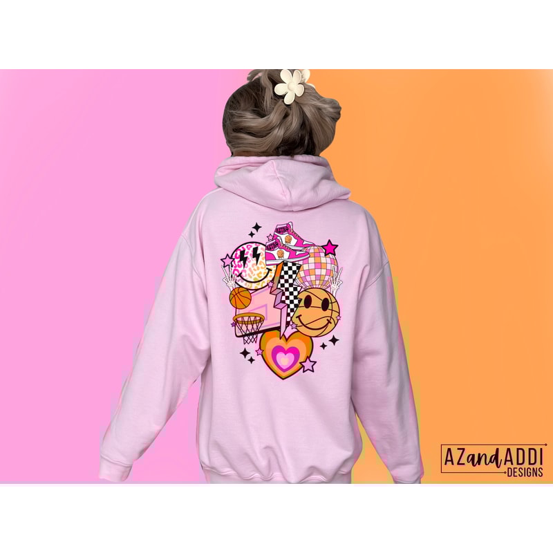 Retro basketball sublimation design, basketball smiley face collage png, trendy basketball shirt design, basketball vibes png, digital png - 5.jpg