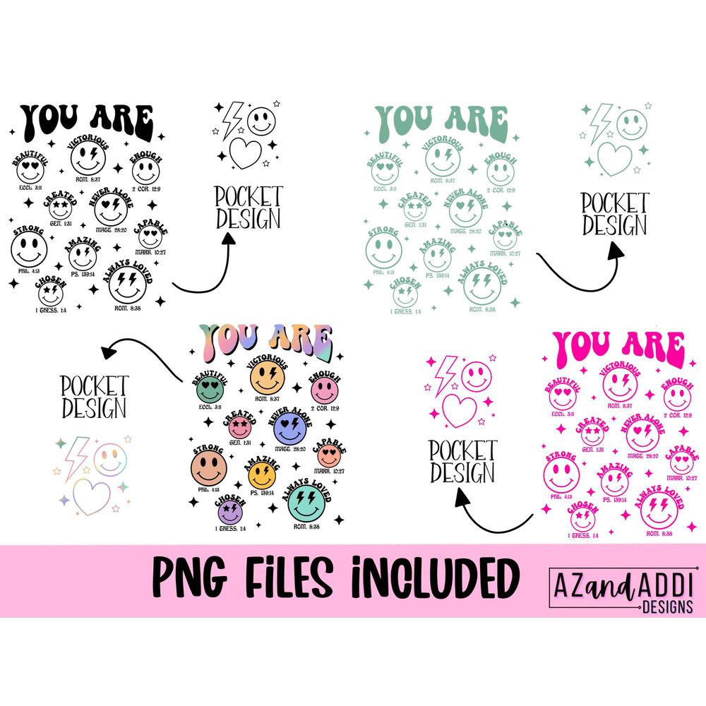 Retro bible verse Png, you are bible verse sublimation design, christian bible png, religious png, retro smiley face, inspirational png - 2.jpg