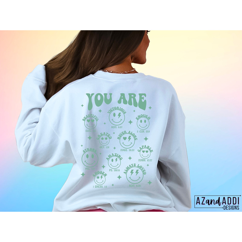Retro bible verse Png, you are bible verse sublimation design, christian bible png, religious png, retro smiley face, inspirational png - 4.jpg