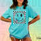 Retro checkered smiley face png, smiley face sublimation design, boho smiley face png, good vibes png, digital download, trendy shirt design - 4.jpg