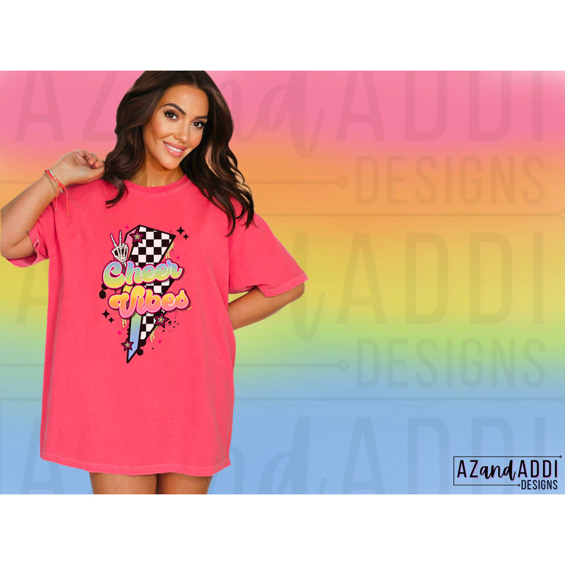 Retro cheer vibes png, cheerleading sublimation design, cheer mom png, all star cheerleader, front and back design, retro digital download - 3.jpg