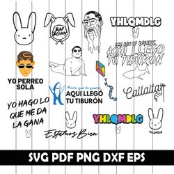 yo perreo sola clipart, yo perreo sola svg, badbunny svg, bad bunny clipart, yo perreo sola png, yo perreo sola eps