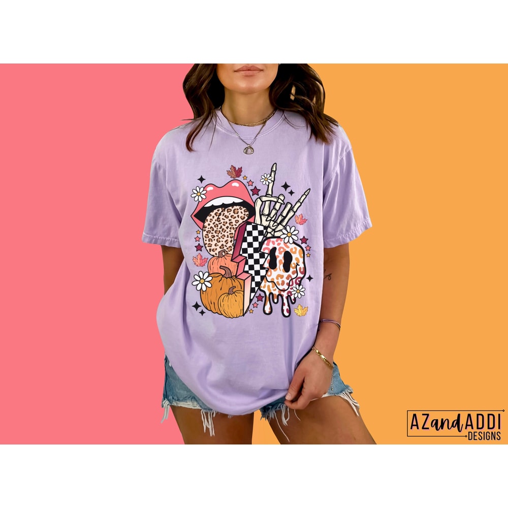 Retro fall png, fall sublimation design, fall skull png, melting smiley face png, pumpkin png, trendy fall shirt design, retro autumn png - 6.jpg