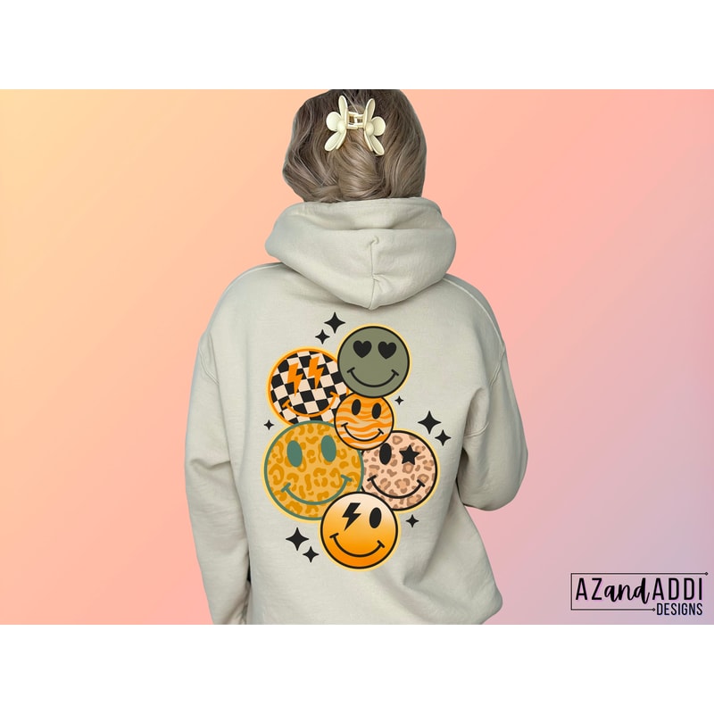 Retro fall smiley face png, fall sublimation design, retro smiley face collage, front and back design, trendy graphic for shirts, digital - 2.jpg