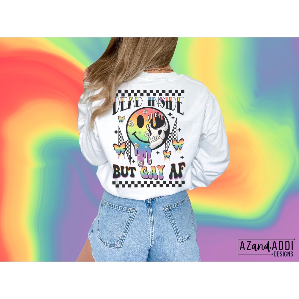 Retro gay pride png, Rainbow smiley face png, lgbtq+ pride png, gay pride sublimation design, front back shirt design, digital download - 3.jpg