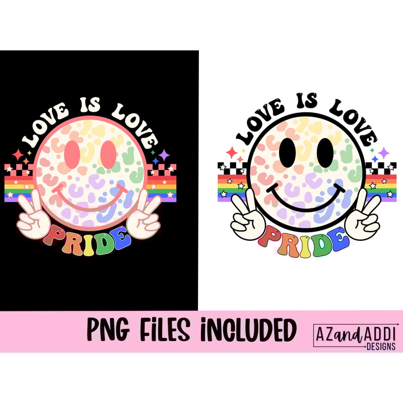 Retro gay pride smiley face png, Love is love png for sublimation, Gay Pride Png, Groovy Retro Pride design, LGBTQ sublimation design - 2.jpg