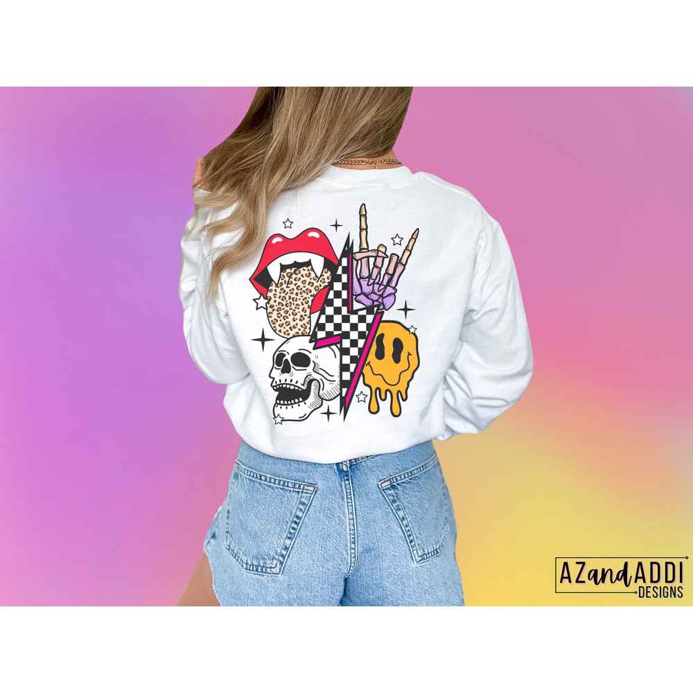 Retro Halloween png, Halloween sublimation design, Halloween skull png, melting smiley face png, trendy Halloween shirt design, retro png - 5.jpg