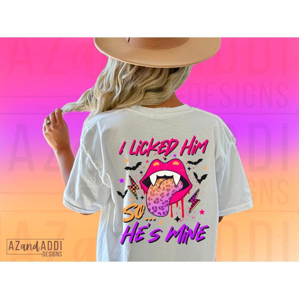 Retro Halloween png, Halloween sublimation design, I licked it so it’s mine png, vampire lips png, funny Halloween png, digital download - 5.jpg