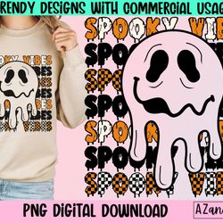 retro halloween sublimation, spooky vibes png, retro ghost p
