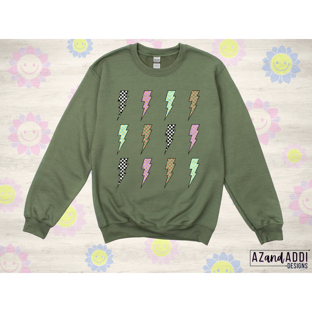 Retro lightning bolt png, checkered lightning bolt design, retro sublimations, lightning bolt png, retro digital download - 5.jpg