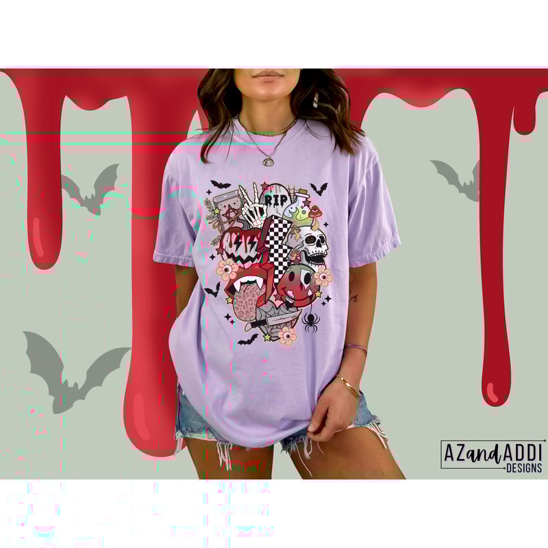 Retro Halloween png, Halloween sublimation designs download, spooky season png, Halloween smiley face png, horror Halloween png design - 4.jpg