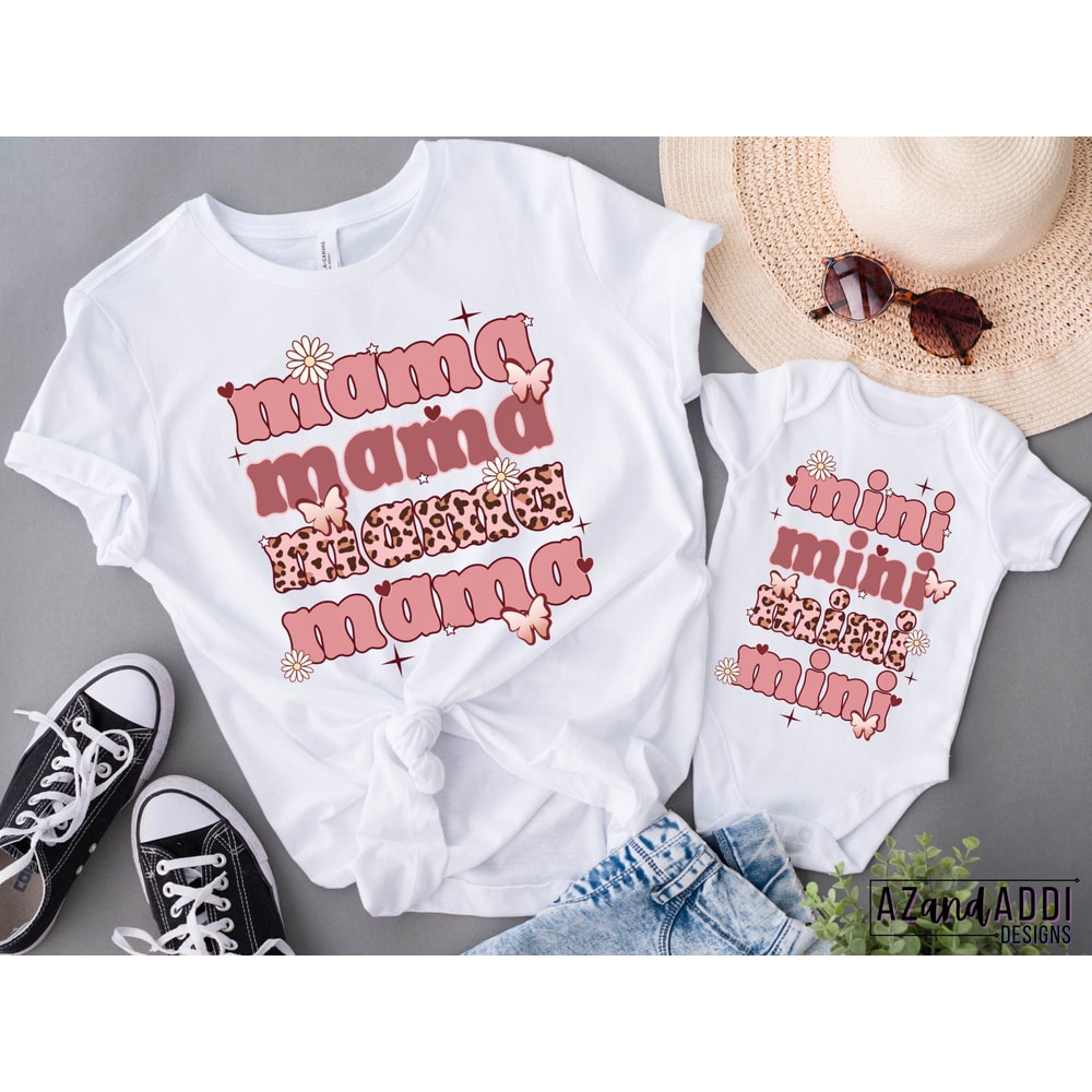 Retro mama mini png, mama and mini matching design, retro sublimation png, mom daughter shirt design, digital download, Mother’s Day png - 4.jpg