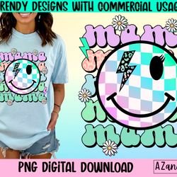 retro mama png, mama retro smiley png, mama sublimation png,