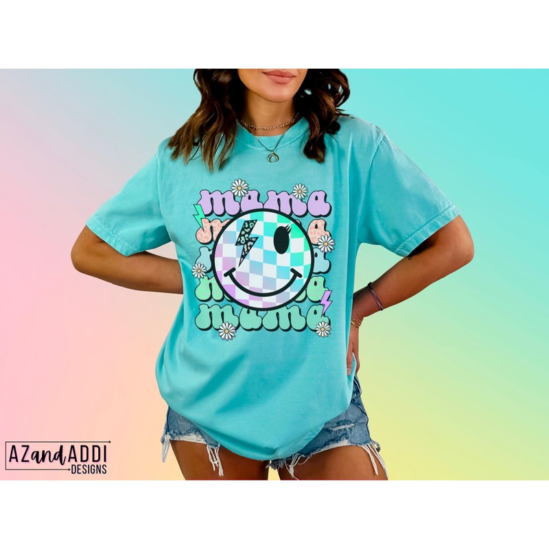 Retro mama png, mama retro smiley png, mama sublimation png, floral mama bolt png, Mother’s Day png, digital download, retro groovy png - 5.jpg