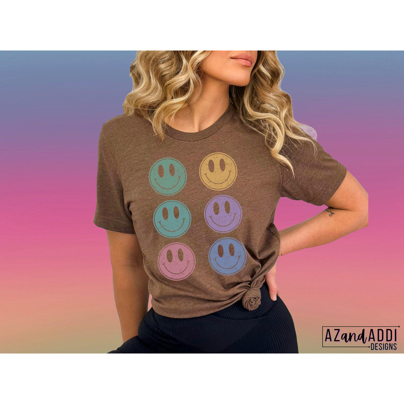 Retro smiley face png, distressed smiley face sublimation design, happy face png, trendy smiley face, smiley face shirt, digital download - 3.jpg
