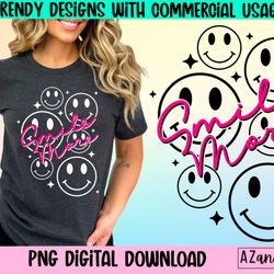 retro smiley face png, smile more png, smiley face collage,