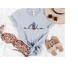 aloha pineapple shirt, aloha shirt, hawaii shirt, aloha tshirt, hawaii maui girls trip tee family vacation, aloha vintag