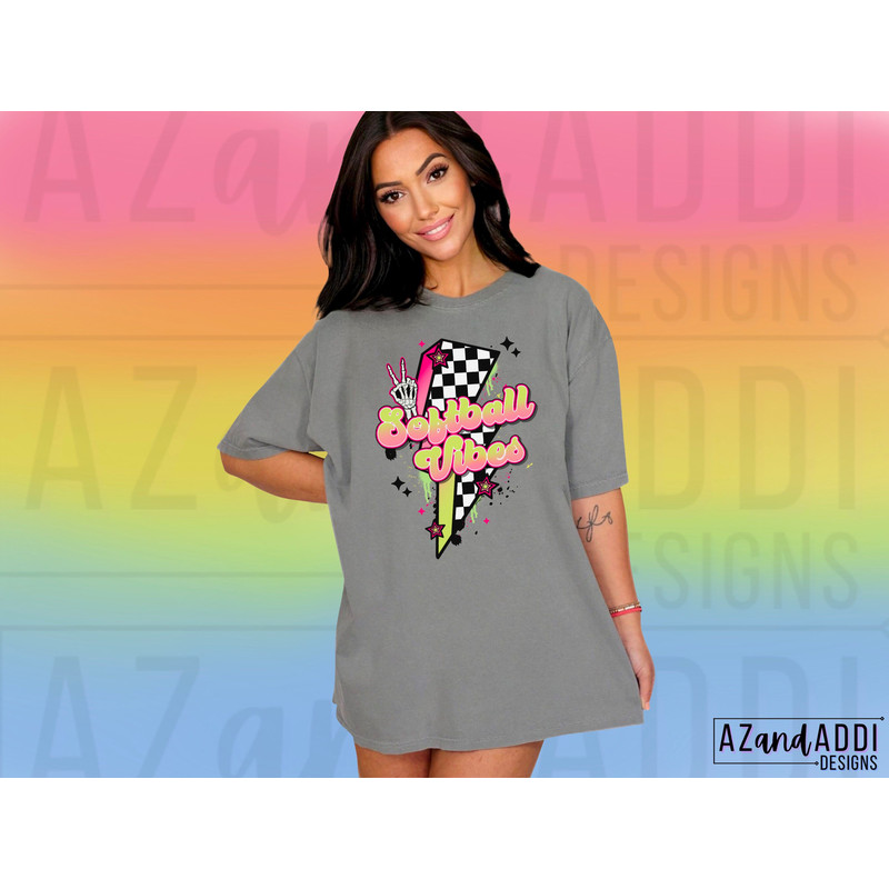 Retro softball png, softball sublimation design, softball vibes png, softball mom, game day softball, front back design, digital download - 2.jpg