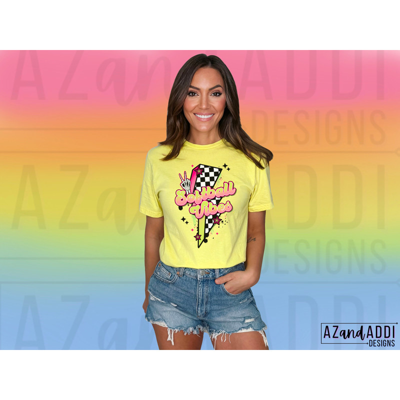 Retro softball png, softball sublimation design, softball vibes png, softball mom, game day softball, front back design, digital download - 3.jpg