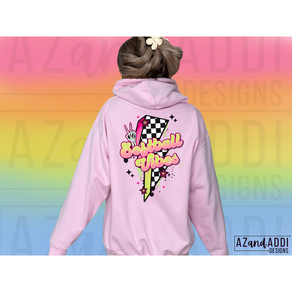 Retro softball png, softball sublimation design, softball vibes png, softball mom, game day softball, front back design, digital download - 4.jpg