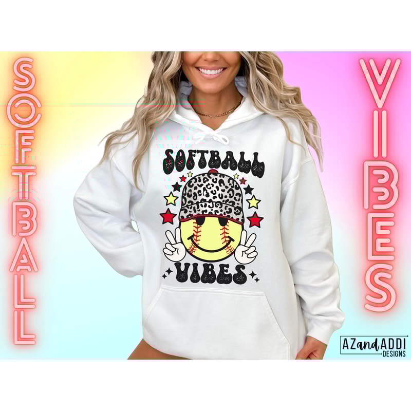 Retro softball png, softball sublimation design, softball vibes png, softball smiley face png, softball mom, game day softball, digital - 3.jpg