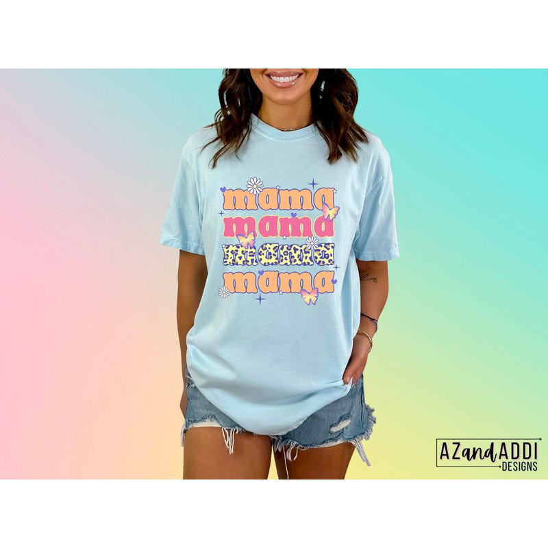 Retro stacked mama png, summer mama design, retro mama sublimation for shirts, leopard mama png, floral mama png, digital download, - 5.jpg
