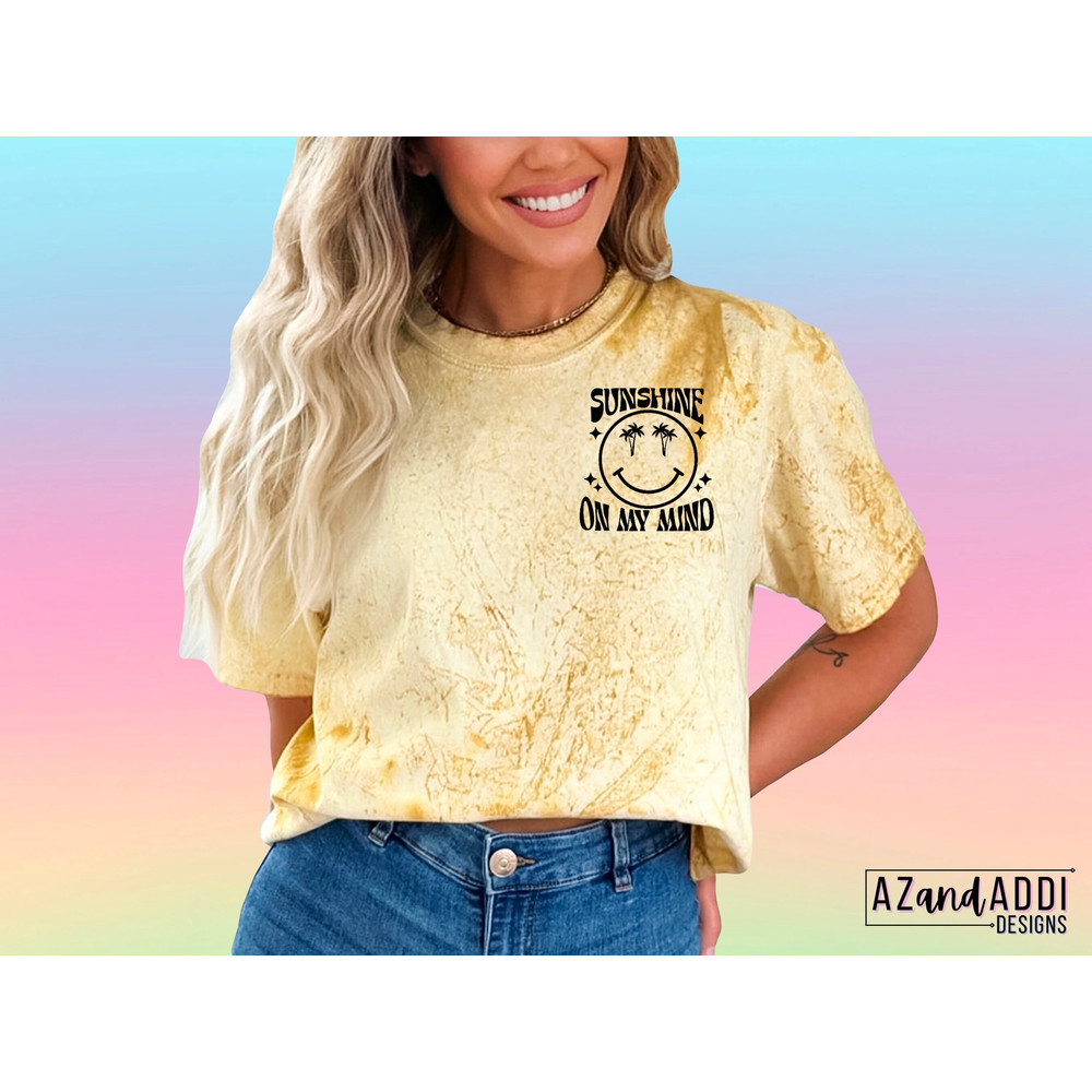 Retro summer png, sunshine on my mind png, summer sublimation design, summer vacation shirt design, trendy front back design, digital print - 4.jpg