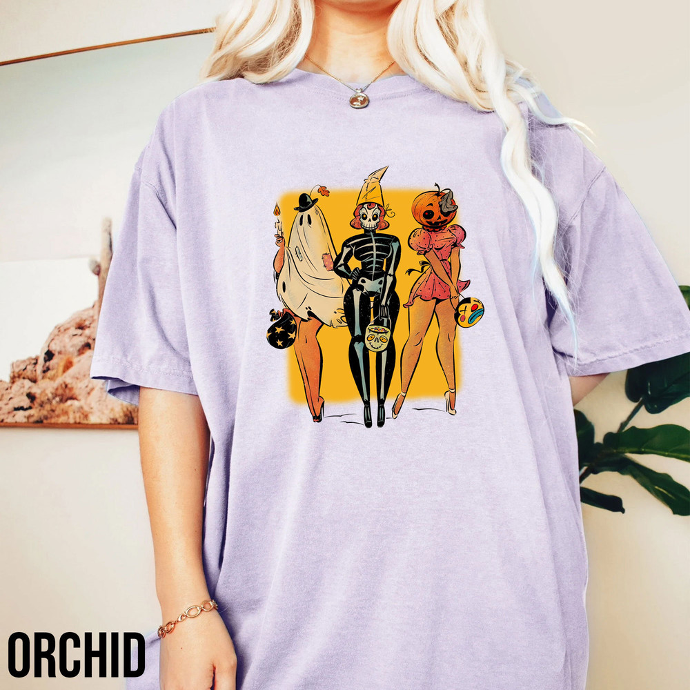 90s Halloween Comfort Colors Shirt, Retro Halloween Ghouls Shirt, Let's Go Ghouls Sweatshirt, Women's Halloween Graphic Tee, Halloween Gifts - 2.jpg