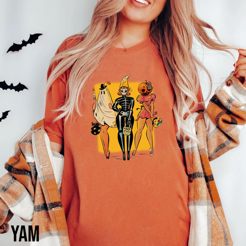 90s Halloween Comfort Colors Shirt, Retro Halloween Ghouls Shirt, Let's Go Ghouls Sweatshirt, Women's Halloween Graphic Tee, Halloween Gifts - 3.jpg