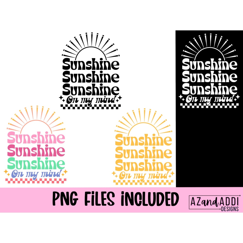 Retro summer sublimation digital download, sunshine on my mind png, summer vacation shirt design, trendy motivational summer, love sunshine - 2.jpg