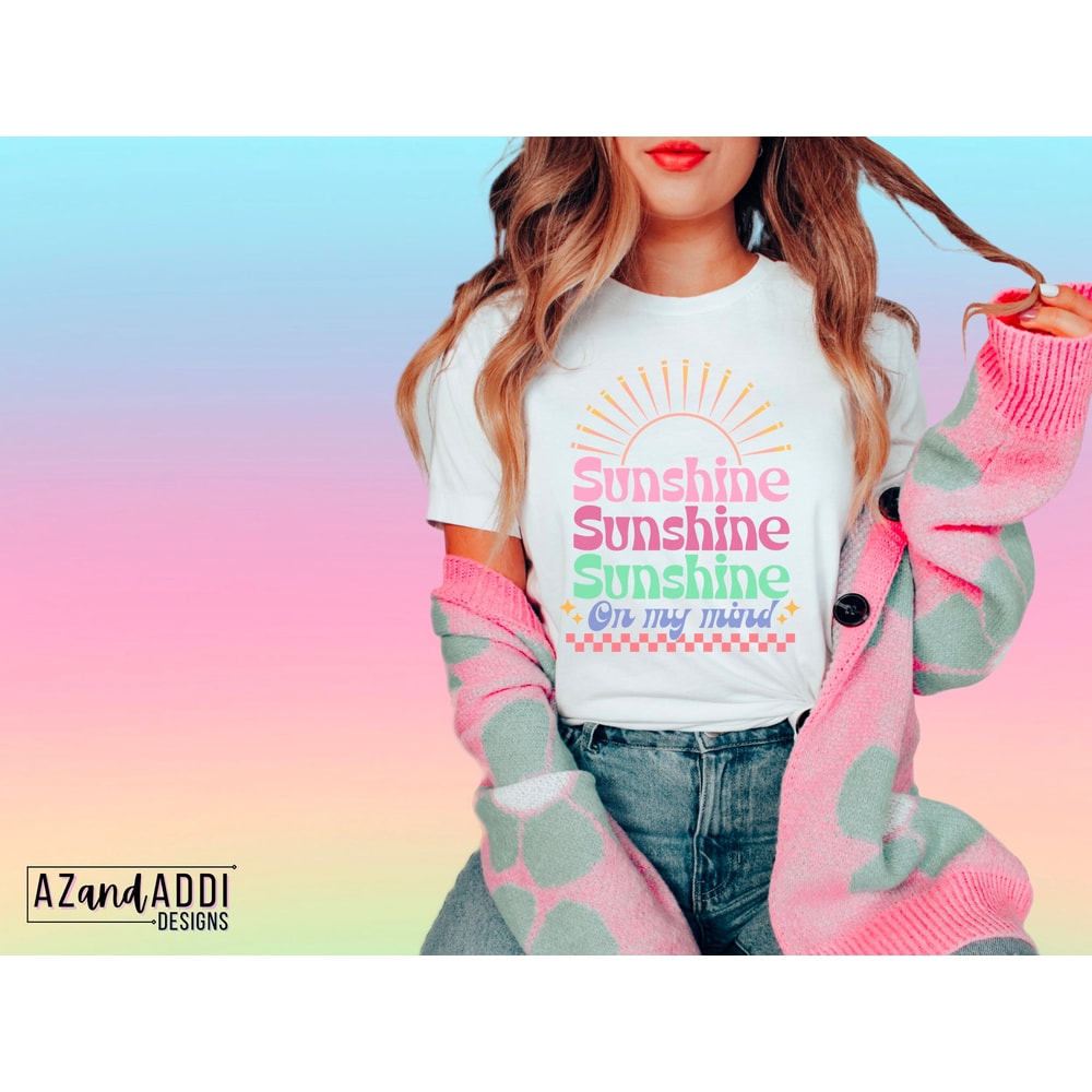 Retro summer sublimation digital download, sunshine on my mind png, summer vacation shirt design, trendy motivational summer, love sunshine - 4.jpg